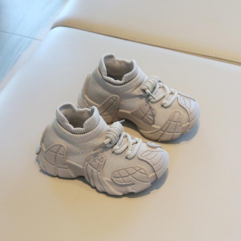 

Children s sports shoes, spring and autumn boys casual shoes, mesh shoes, fly woven girls socks shoes, baby white shoes 32 хакі