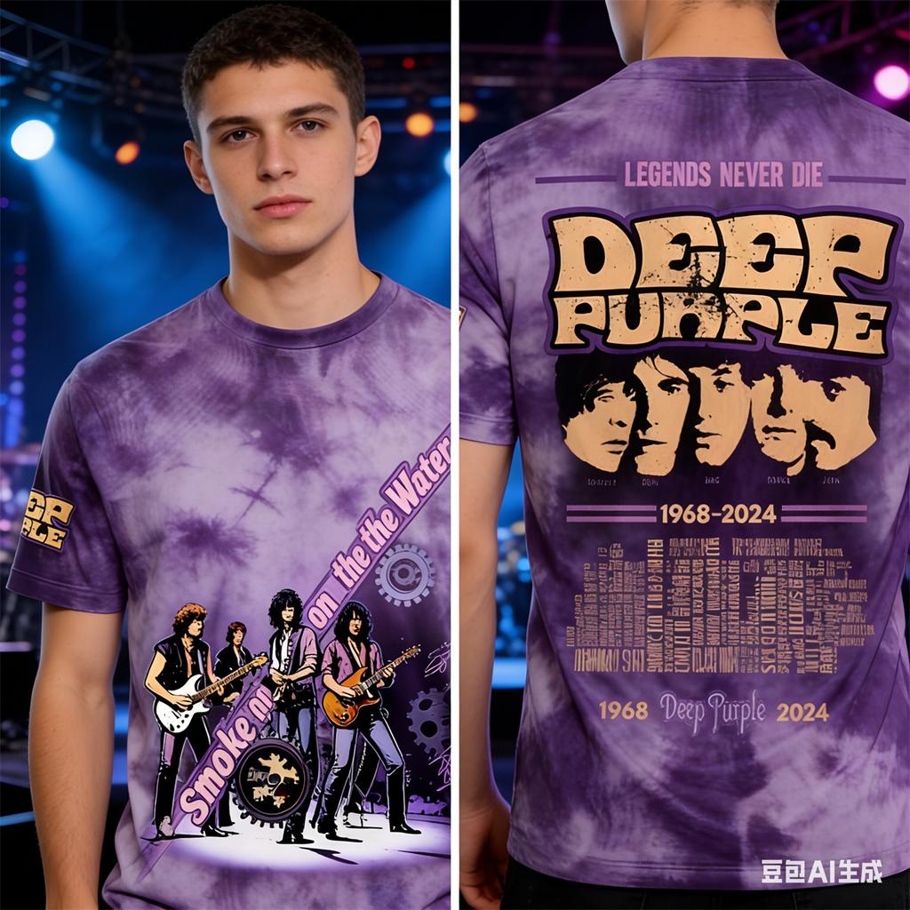Rock Deep Purple Band 3D Print T-shirt Men Women Fashion Casual Short Sleeve Tshirt Hip Hop Tops Tees Mens Clothing 7