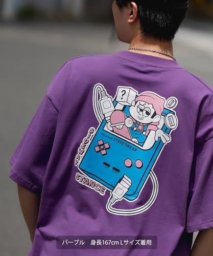 IMPROMES Casual SIDEWAYSTANCE Short Sleeve Game Print T-Shirt, Men's, Black