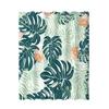 Tropical Leaf Shower Curtain - Nordic Palm Design, Water-Resistant Polyester, Eyelets, Machine Washable, Artistic Bath Decor