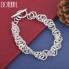 925 Sterling Silver Fashion Circle Bracelet Wedding Jewelry