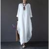 Loose Plus Size Women's Cotton and Linen Long Skirt Dress
