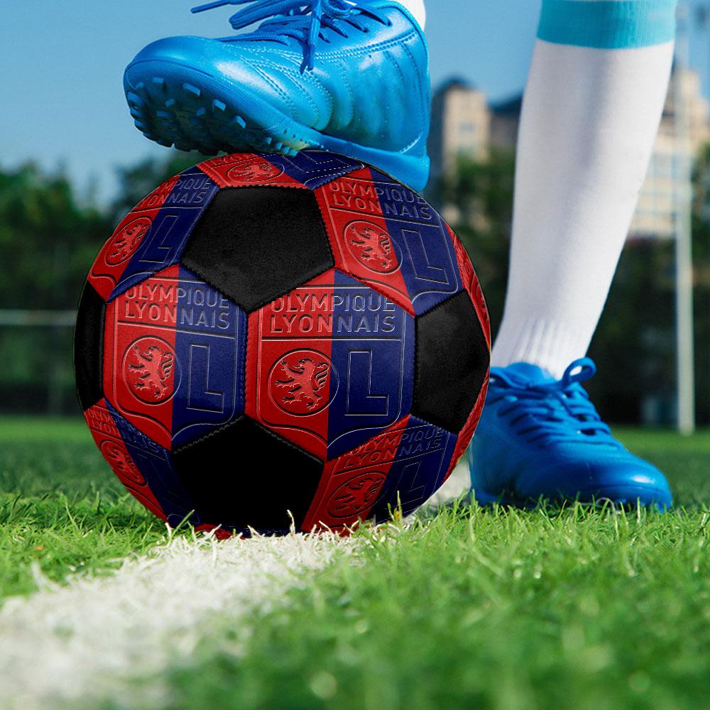 1 pz Pallone da Calcio Olympique Lyonnais Taglia 5 Pallone da Calcetto Indoor alla Moda Colorato Gioco in Cortile - Ottimo Regalo per Appassionati di Sport HE87