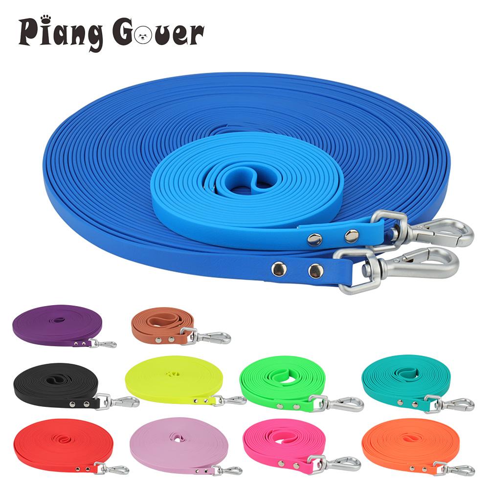 PVC Long Dog Leashes Cat Traction Lead Rope Candy Color Outdoor Short Pet Leash Blue Rose Red Yellow