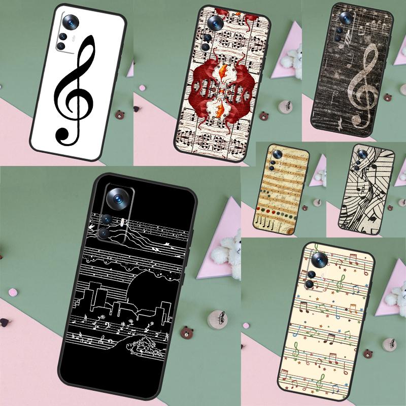 Music Score Musical Notes Case For Xiaomi 15 Ultra 11T 12T 13T 14T 13 14 Pro POCO X7 Pro F5 F6 M6 X3 X5 X6 Pro Cover