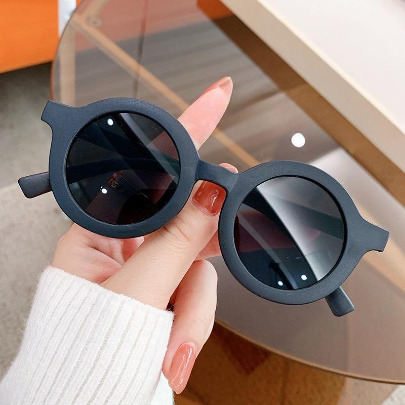 Children's sunglasses inset style round frame 1-7 year old baby sunglasses sun shading sun protection