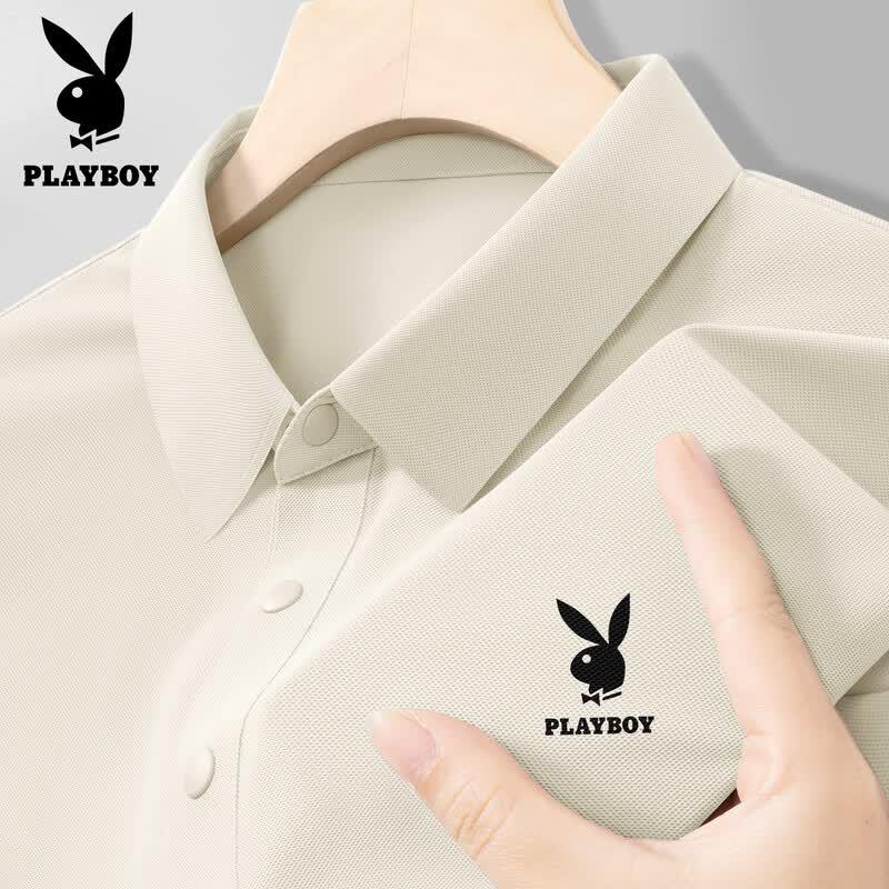 PLAYBOY Men s Ice Silk Quick-Dry Polo Shirt XL