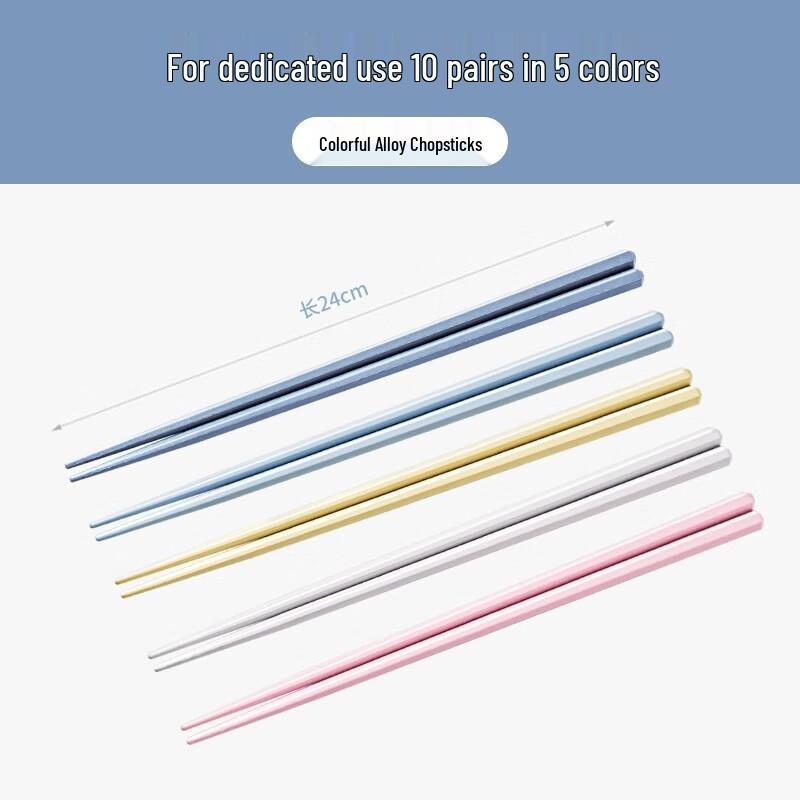 Chuaida Royal 5-Color Personal Non-Slip Chopsticks Set