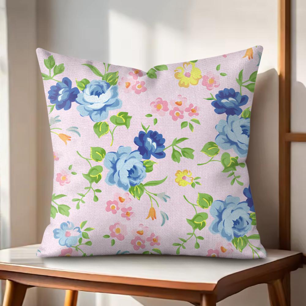Minimalist Floral Art Cushion Cover Natural Linen Organic Fabric DoubleSided Printing Couch Pillow Covers Home Decor Gift