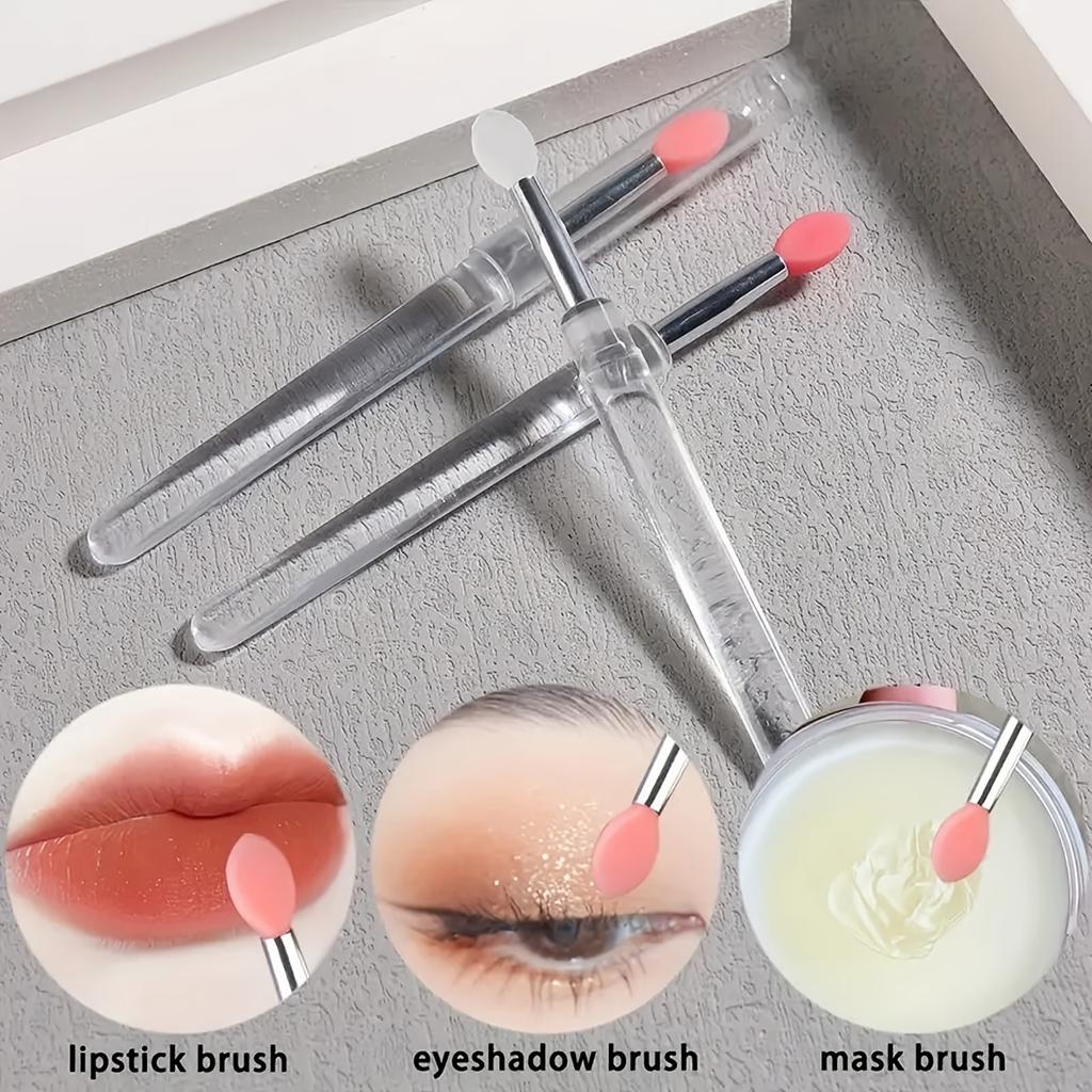 Silicone Lip Mask Cover, Multifunctional Lip Brush, Fish Tail Spoon, Professional Lip Care Makeup Brush
