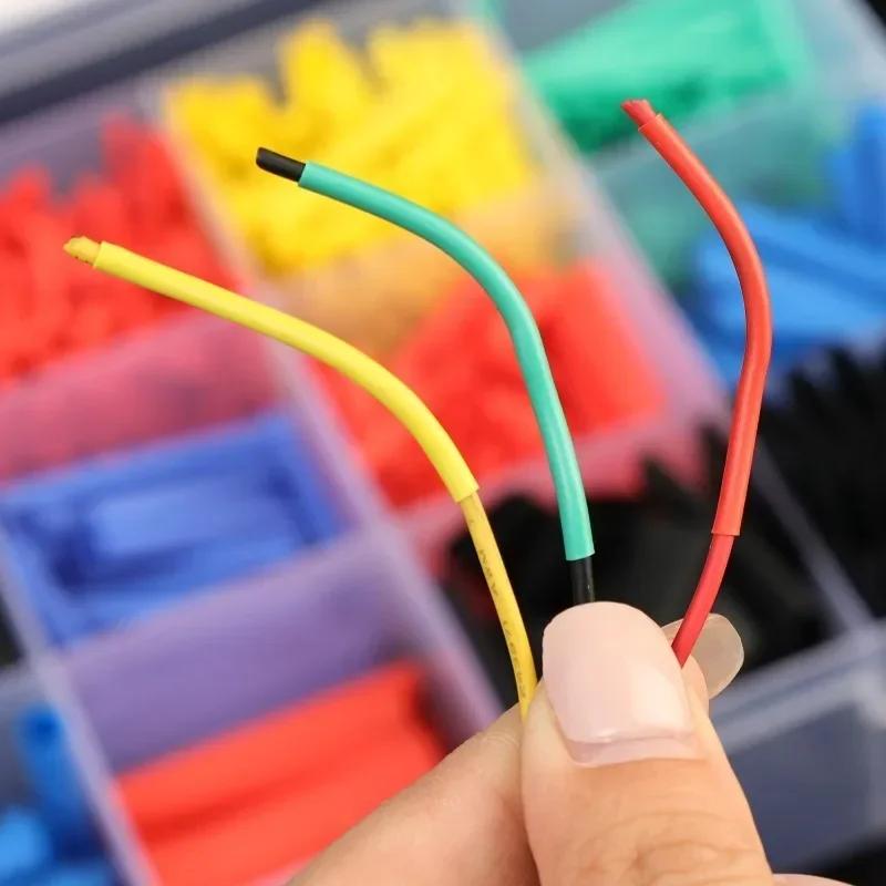 800pcs Heat-shrink Tubing High Temperature Resistance Tube Shrink Wrapping Kit Wire Cable Insulation Protecter Sleevers Wrap