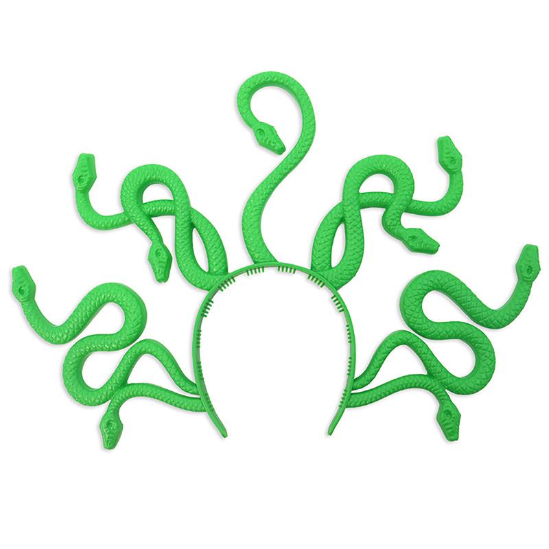 Halloween Stirnband Medusa Gebogene Schlangenform Haarreif Rave Party Kopfschmuck Unisex Haarband Party Cosplay Kostüm Requisiten