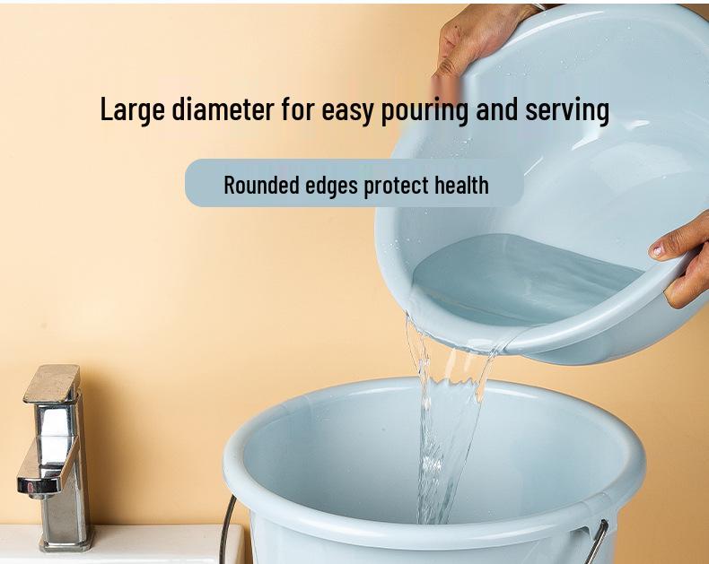 Back-to-School Essentials: Two-Piece Multi-Functional Thickened Washbasin and Handheld Plastic Water Bucket