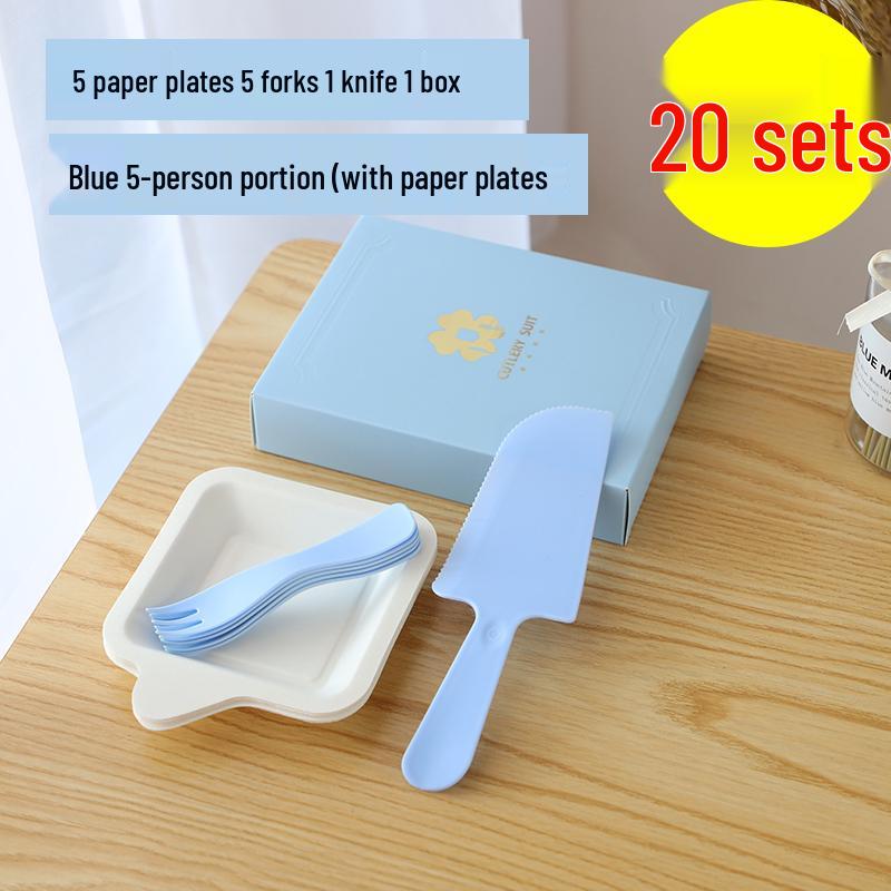 Disposable Plastic Cutlery Set: Birthday Cake Knife & Fork, 4-in-1 Bulk for Parties & Picnics