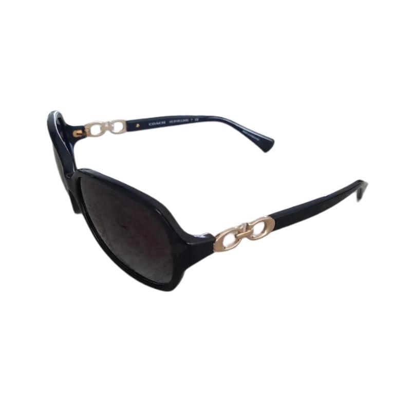 COACH Brand logo design rectangular sunglasses women s black чёрный