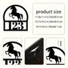 Metal Horse Wall Sign Trendy Door Plaque Address Decor Porch Living Room Rustic