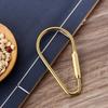 Messing Schlüsselanhänger mit Schloss D Schlüsselanhänger Goldfarben Camping Karabiner Überleben Campingausrüstung Schnallen Haken Schlüsselring Zubehör
