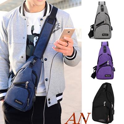 Mens Crossbody Bag Canvas Satchel Sling Shoulder Chest Casual Sport Pouch Wallet