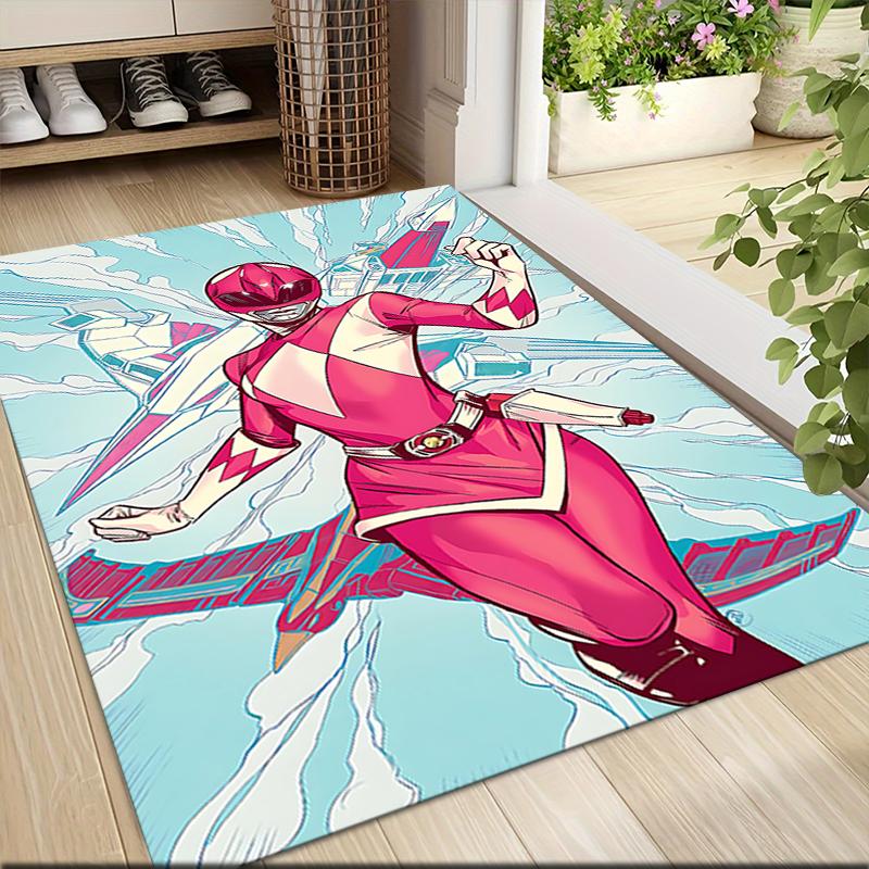 1Pc Power Rangers Galactic Heroes Carpet Rug Customizable Soft Washable Antislip Home Living Room Sofa Mats Personalized Rug 0917260