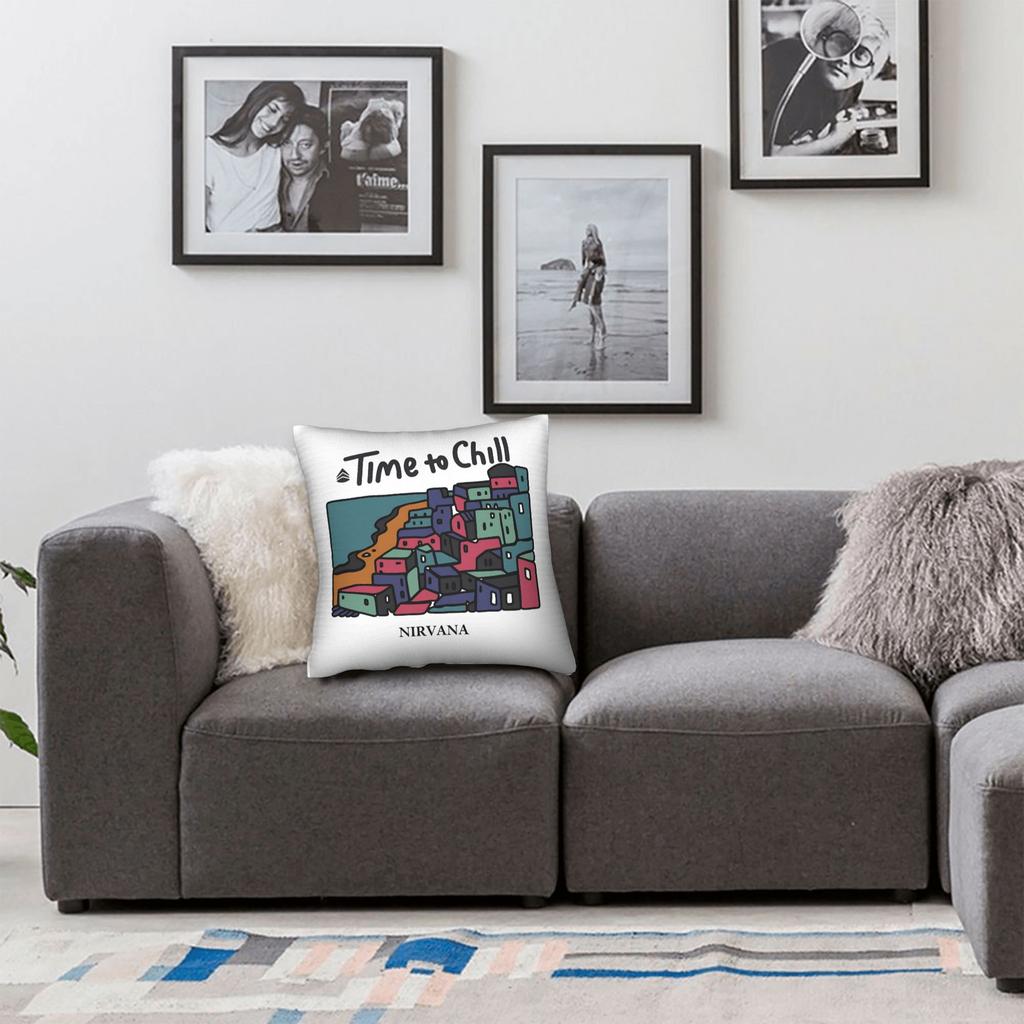Band Nirvanaed Pillowcases Vintage Pillow Case For Living Room Bed Chair Square Pillow Cover