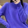 Sweter Damski Jesień Zima Pogrubiony Ciepły Dzianinowy Elastyczny Z Długim Rękawem Oversize Top