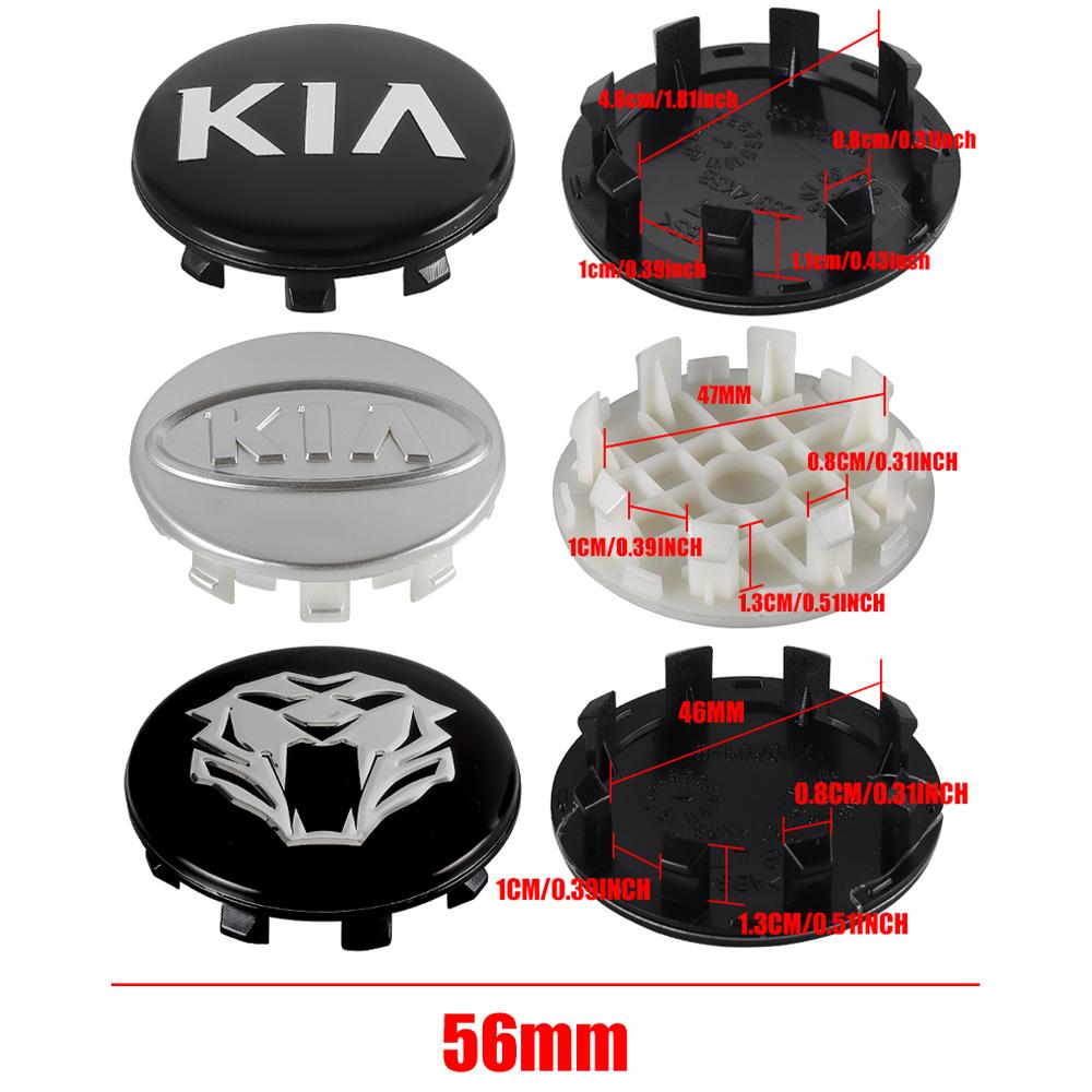 4pcs Car Wheel hub Center Cap Badge covers sticker accessories For Kia Rio Ceed Sportage Sorento Seltos Picanto Optima K2 K3S