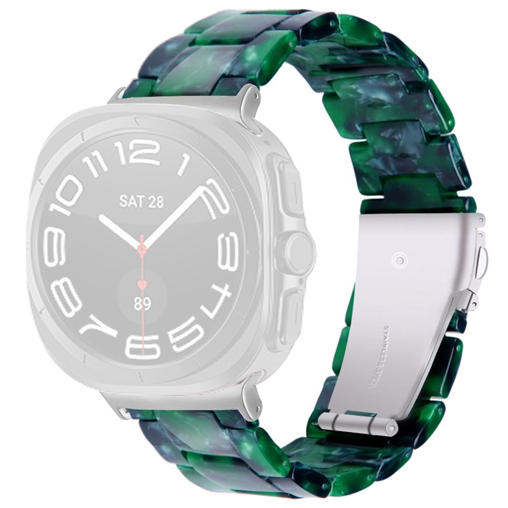For Samsung Galaxy Watch Ultra 47mm Waterproof Resin Acrylic Watch Strap Buckle Design Wrist Band