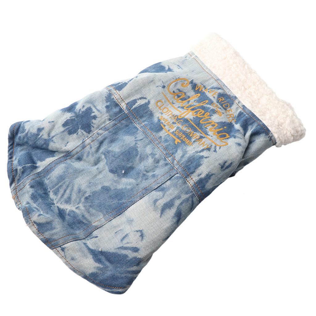 Autumn Winter Cotton Western Boy Blue Thicken Soft Comfortable Pet Clothes Warm Coat Clothing for DogsL