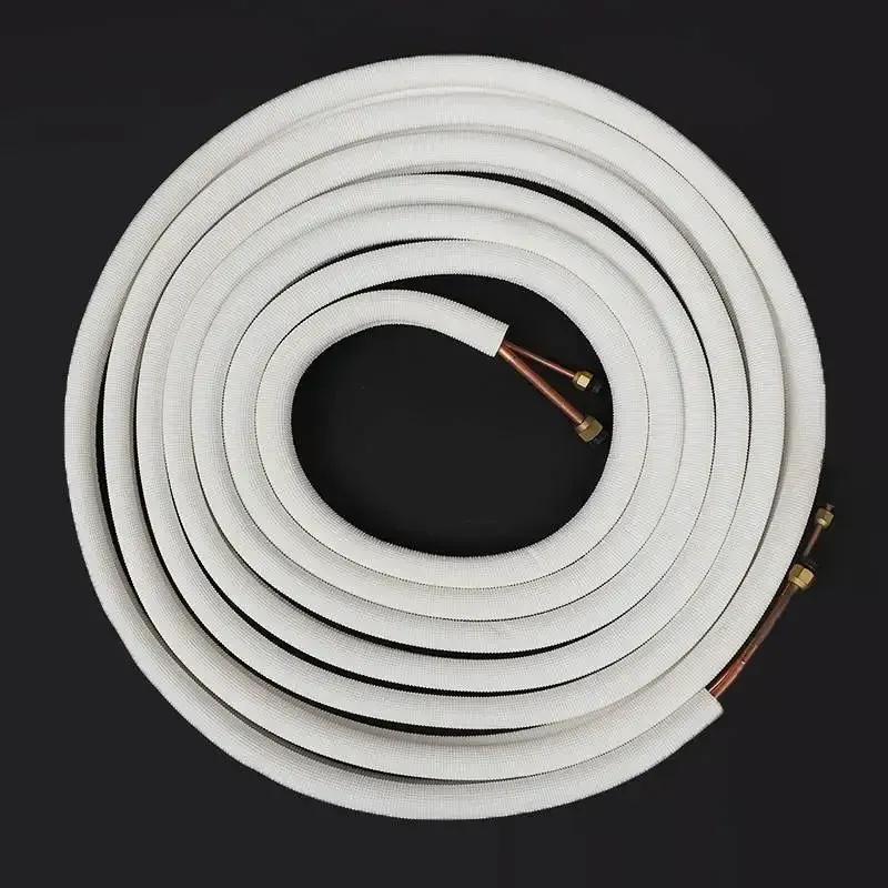 1/4'' 3/8' 10 Meter Air Conditioner Pair Coil Tube Insulate Copper Aluminum Pipe Split Line Wire Home Air Conditioner Parts