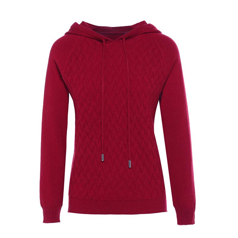 G·TENNA MHSH-315 Women's Hooded Cashmere Blend Pullover