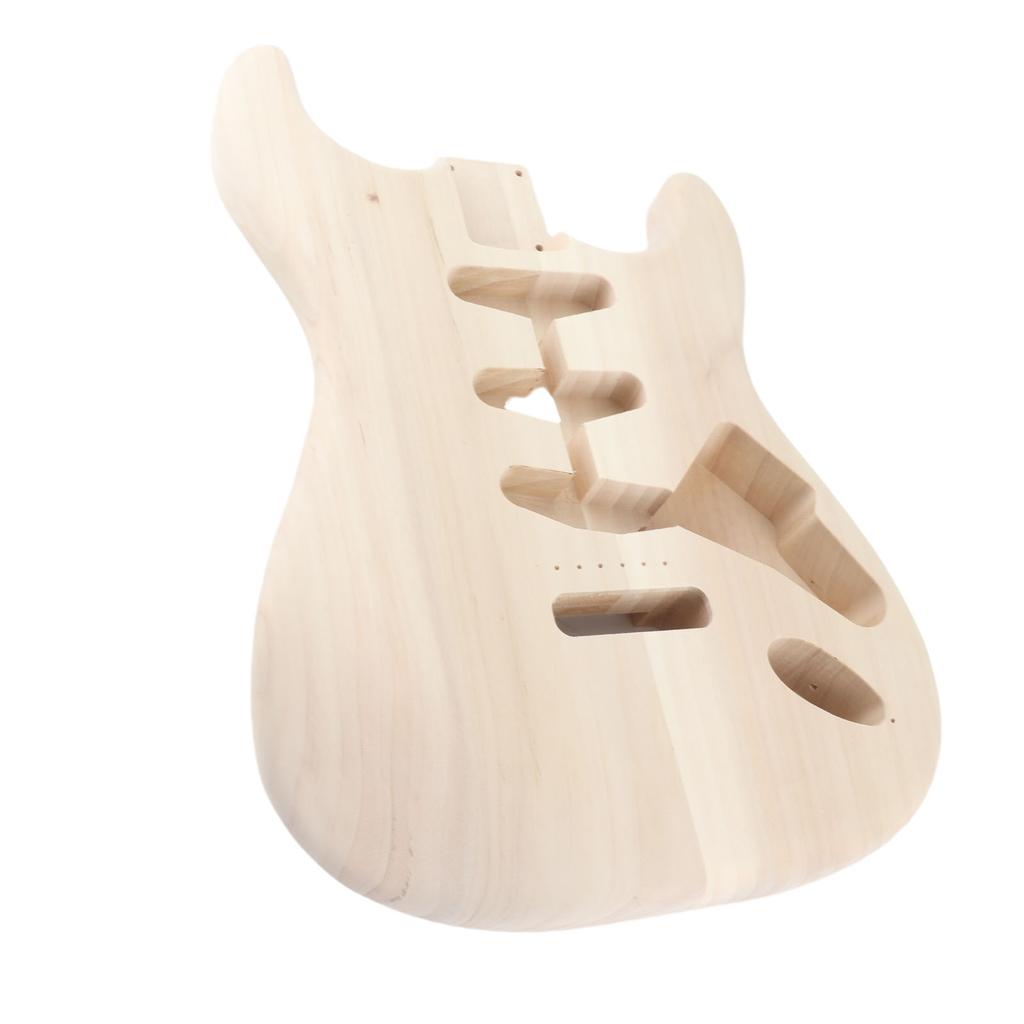 Unfinished Electric Guitar Body Walnut Wood Blank Triple Single Pickup Hole Guitar Body Replacement