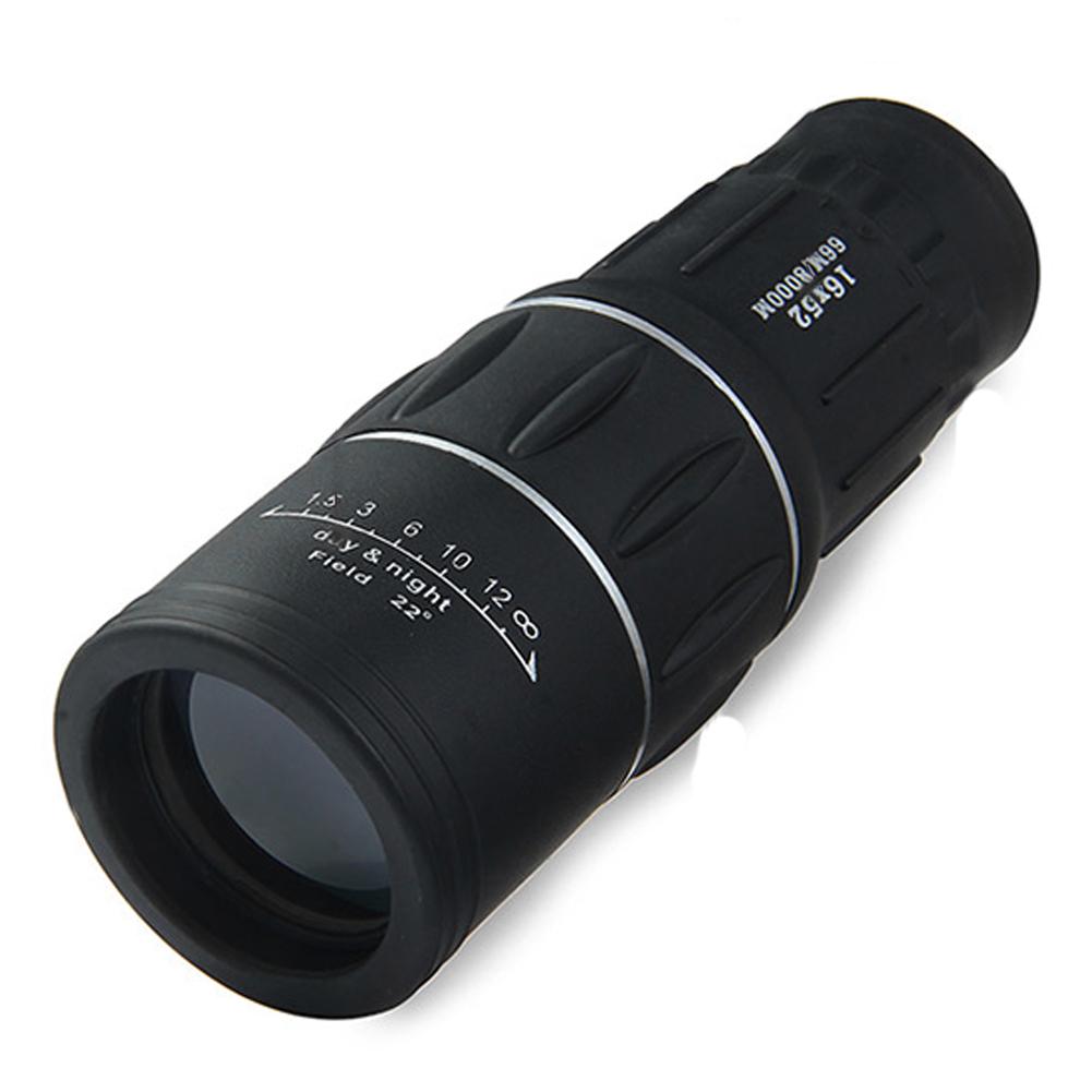 

16x52 Zoom Telescope HD Portable Strong Binoculars Long Range Professional Monocular 66M/8000M For Hunting Camping чорний