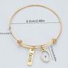 Belief Elliptical Stainless Steel Adjustable Stretch Bracelet Mustard Seed Necklace Decoration