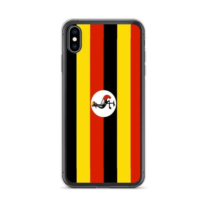 Coque iPhone - iPhone XS Max - Drapeau Ouganda - Souple - Multicolore - Verticale