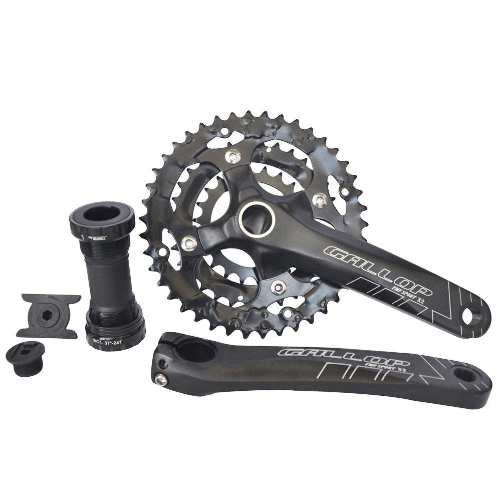 

UPANBIKE Bicycle Crank 8 Speed 9 Speed 22X32X42T 104mm BCD Square Shaft Included BB68 170mm Crank Arm Black (24 Speed) (27 Speed)