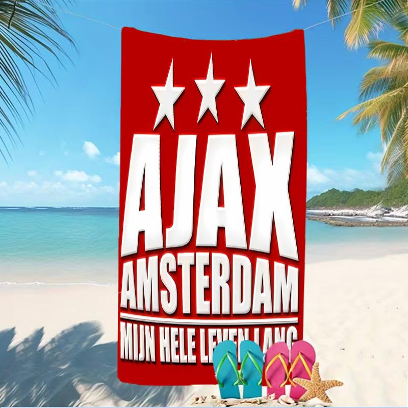 Beach Towel with AFC Ajax Pattern - soft,absorbent,machine washable Lightweight&Modern,swimming,Travel Essentials