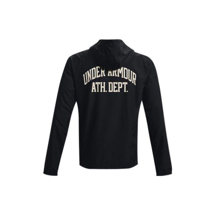 Under Armour Sportstyle Athletic Department Casual Windbreaker Jacket Men Jackets Black 1370358-001