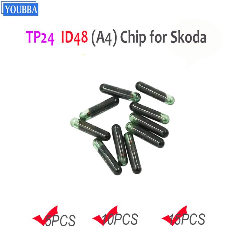 YOUBBA Original 5/10/15PCS Glass for Skoda ID48 A4 TP24 Megamos Crypto Transponder ID 48 Chip 5PCS