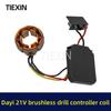 21V Brushless Lithium Battery Drill Control Board & Stator Assembly with Coil 06081