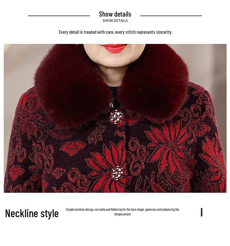 Women's Plus Size Faux Mink Coat: Warm Fleece-Lined Winter Outerwear for Juniors, Middle-Aged, and Elderly