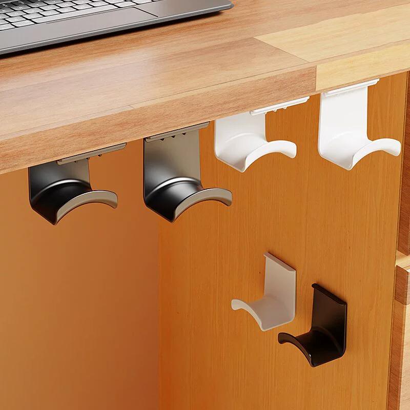 2 Pezzi Supporto Universale per Cuffie in Plastica Sotto Scrivania Gancio Adesivo a Parete Rastrelliera Porta Cuffie per Auricolari da Gaming