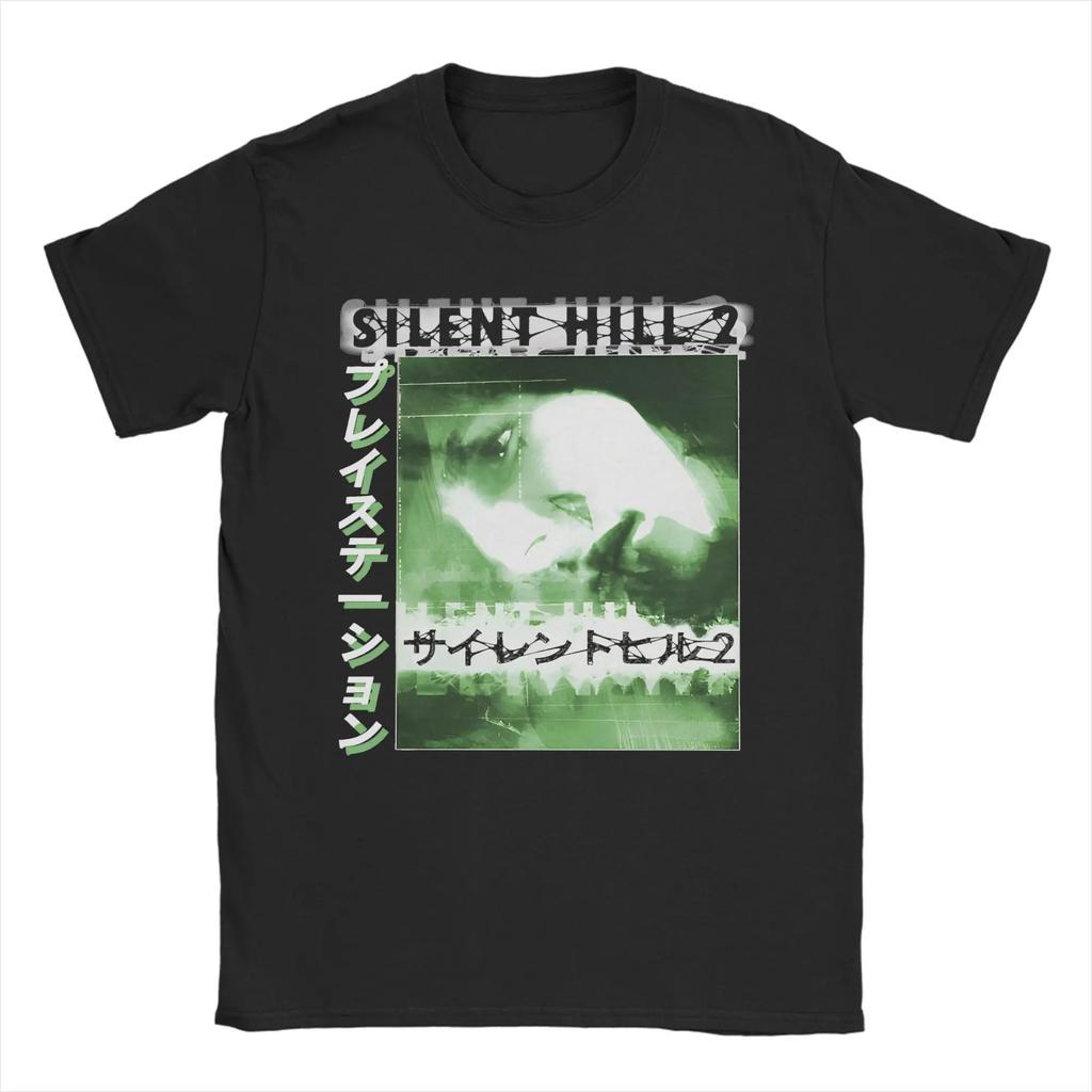 Silent Hill Horror Game Printed Pure Cotton Tshirt Trendy Retro Dark Thriller Style Personalized Wearing Pure Cotton Tee Unisex