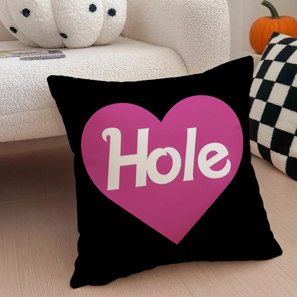 Band Rock Band H-Hole Cushion Cover Throw Pillow Cover Hidden Button Durable Polyester Chair Cushion