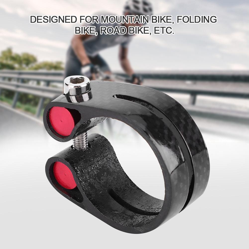 35mm Carbon Post Clamp, 30.8/31.6mm Bike Tube, Clamp Without Tools, for Mountain, Folding, Road Bikes, Made of Carbon