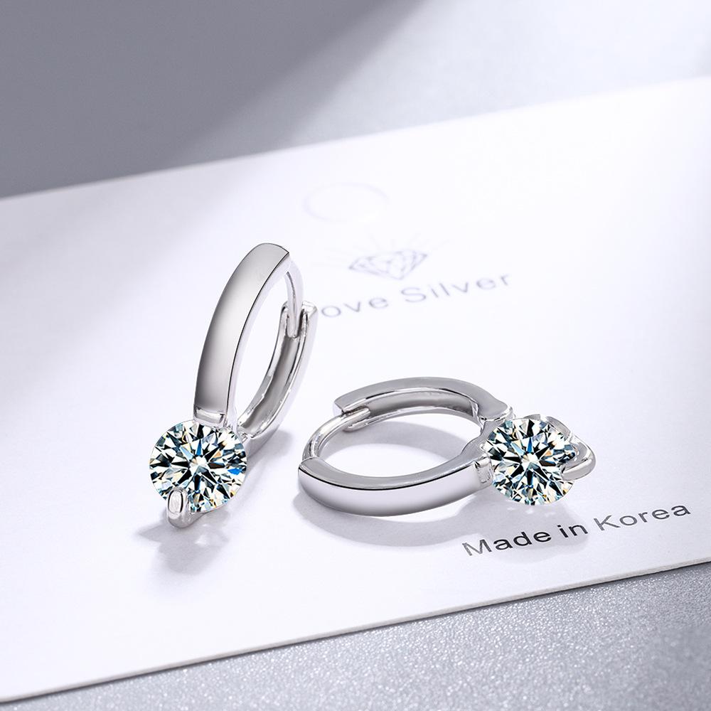 New 925 Sterling Silver Heart Stud Earrings For Women High Quality Exquisite Student Girlfriend Jewelry Accessories Heart Gift