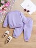 2025 Stylish Girls' Floral Autumn/Winter Sporty Sweatshirt Two-Piece Set