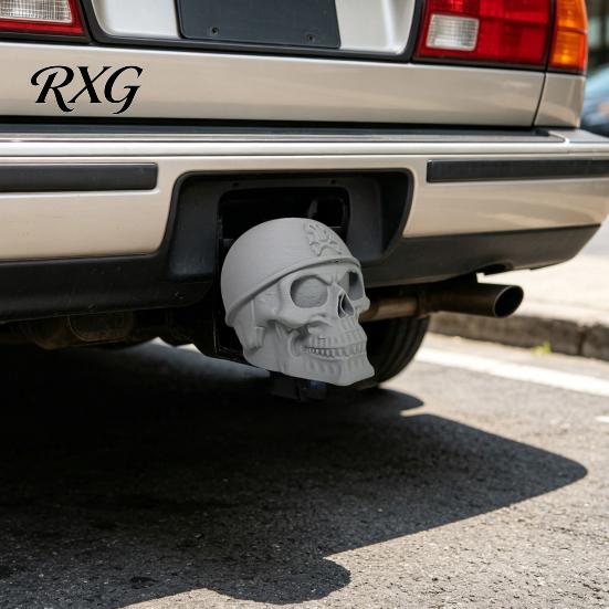 Pick-up Truck Anhängerkupplungsabdeckung Piraten Totenkopf Anhängerabdeckung, 3D Geschnitzte Anhängerkupplungskugel für SUV Wetterbeständig Pick-up, Staubdichte Schutzkappe Anhängerkupplungskugel,