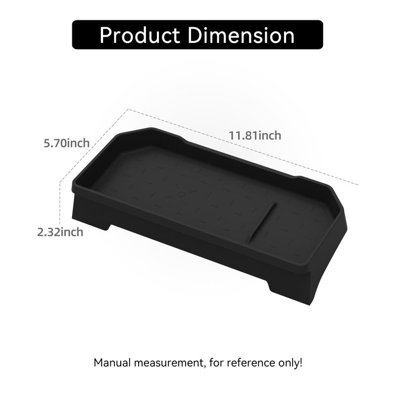 Left Drive for Mazda CX-5 CX5 2026+ Car Dashboard Storage Tray Display Screen Rear Box Organizer Accessories Silicone Black