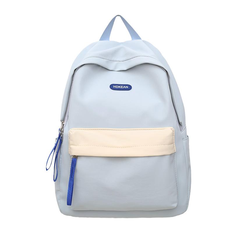 Middle School Student Contrast Color Schoolbag Women's Computer Backpack Lightweight Backpack