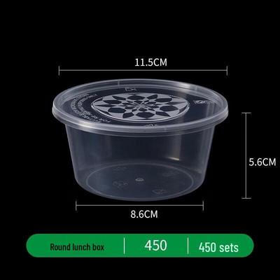 JingJingRS Disposable Round Plastic Food Container with Lid